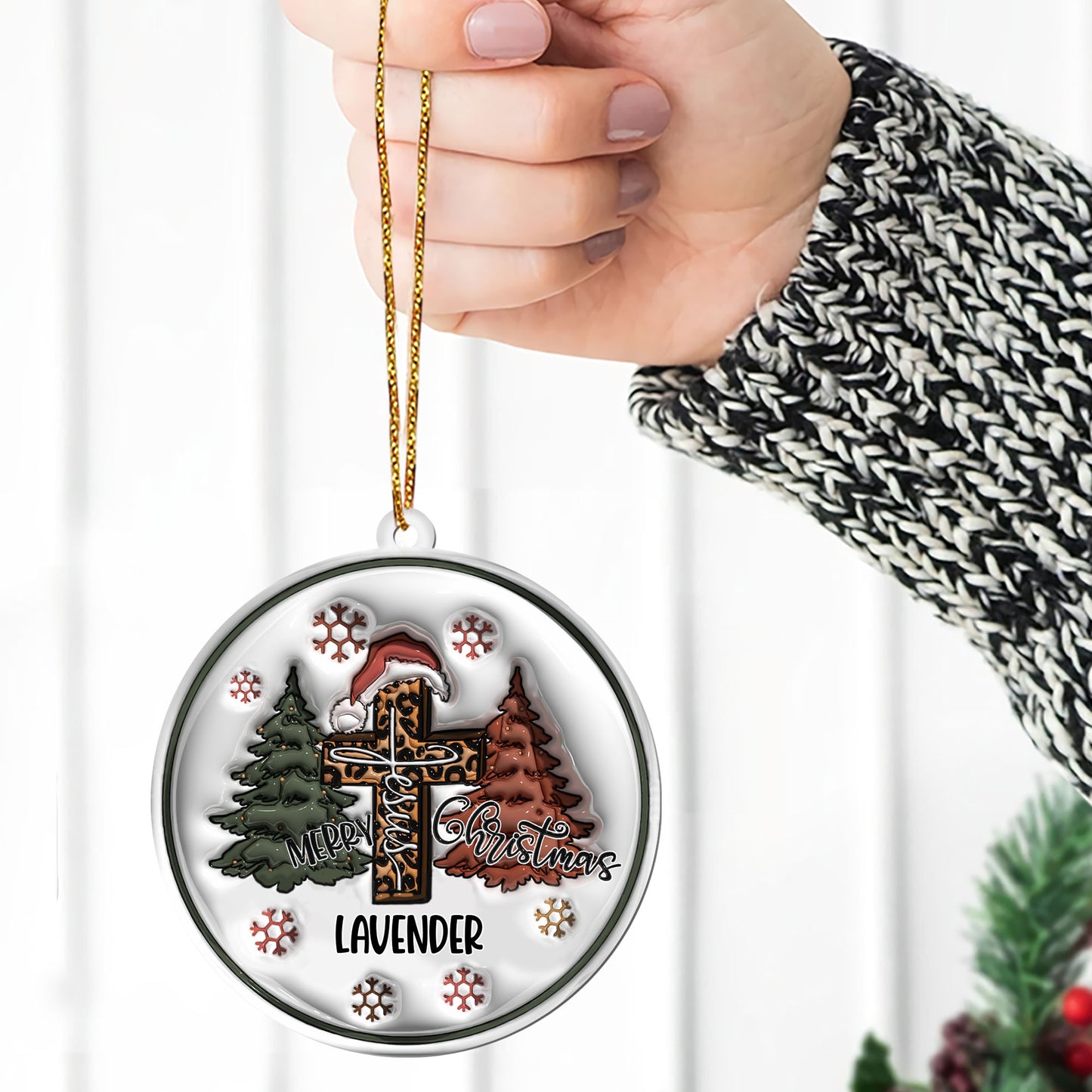 Inflated Jesus Merry Christmas - Personalized 1-Side Acrylic Ornament FCACOLEH1601M