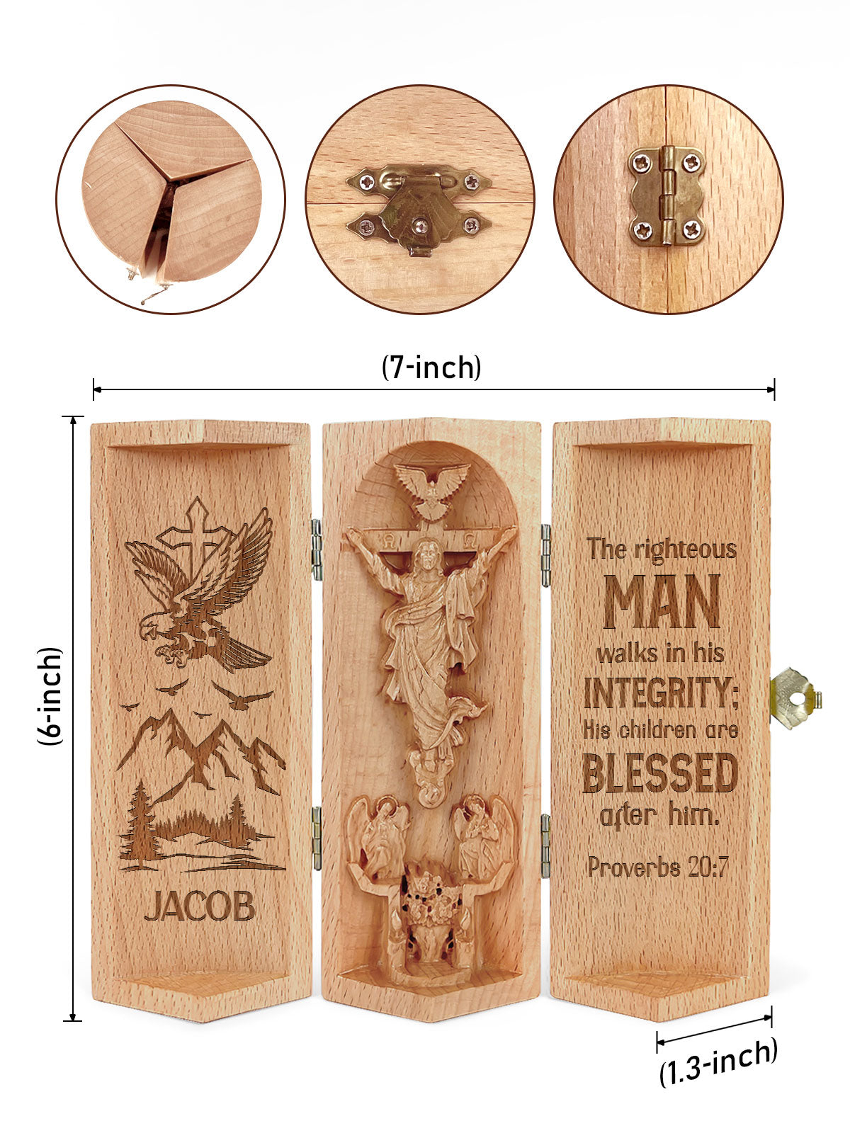The Righteous Man Walks In His Integrity - Personalized Jesus Sculptures HN31