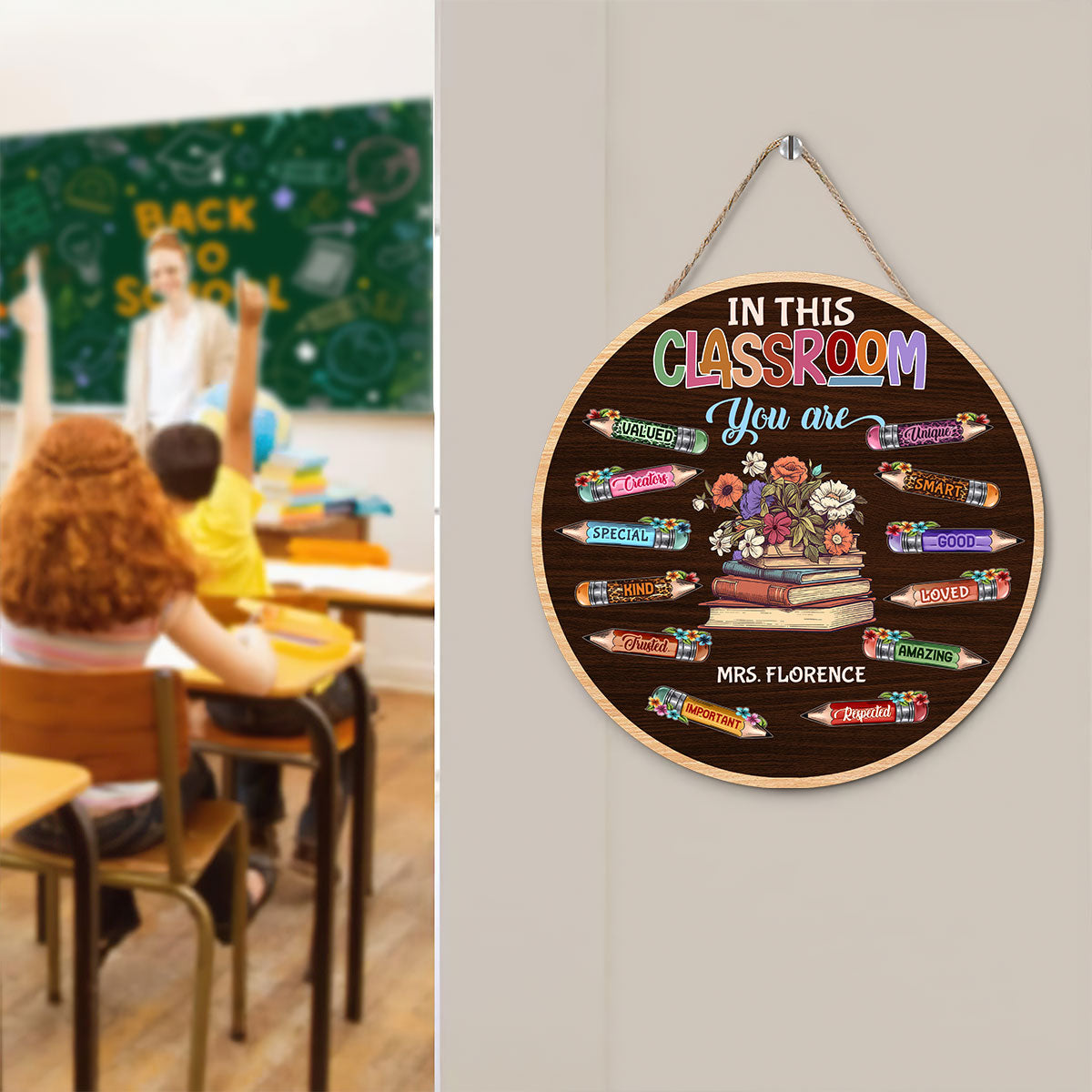 In This Classroom - Personalized Wooden Sign FCDSM1047