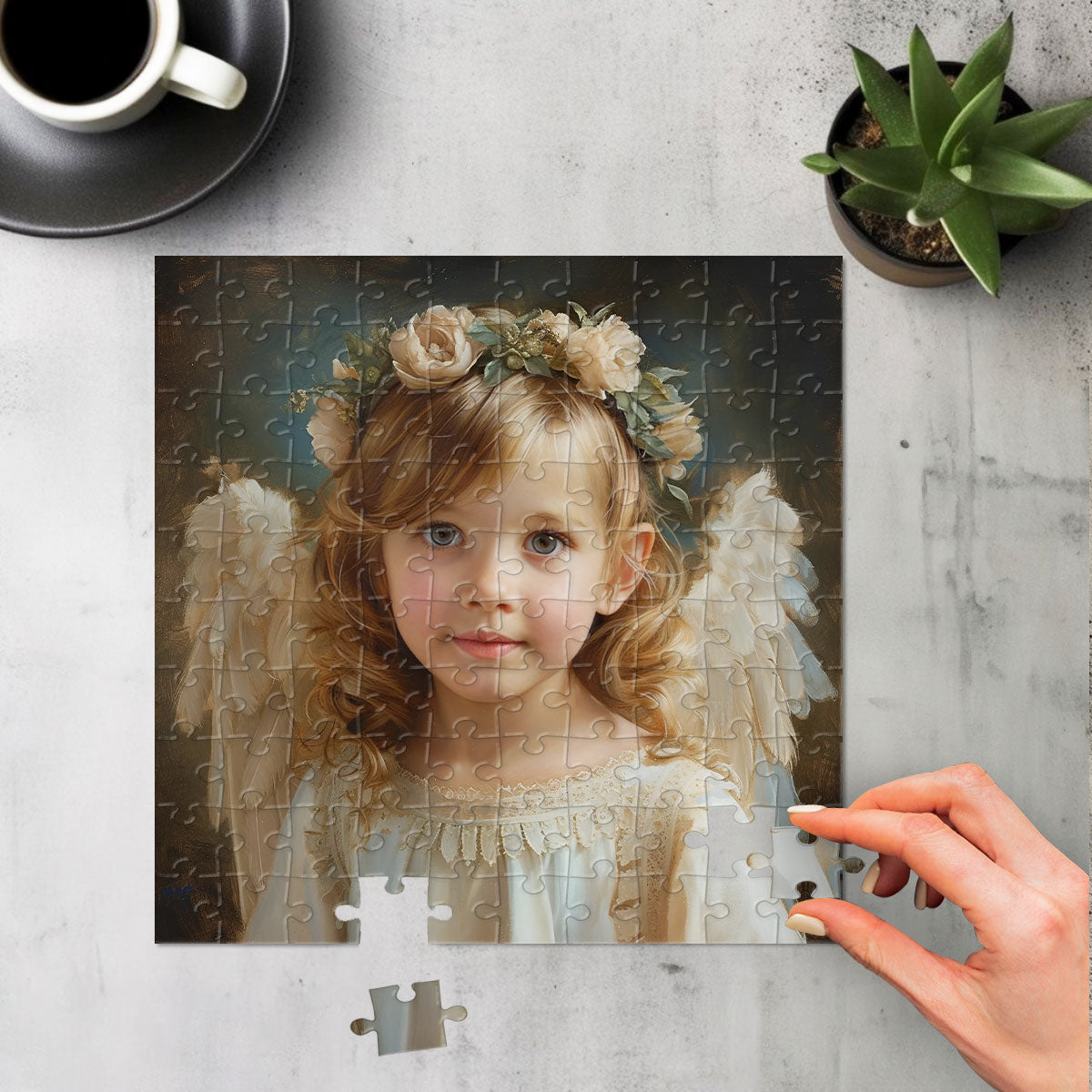 Angel Girl - Square Jigsaw Puzzle JPM02