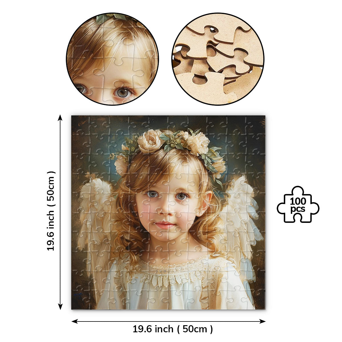 Angel Girl - Square Jigsaw Puzzle JPM02