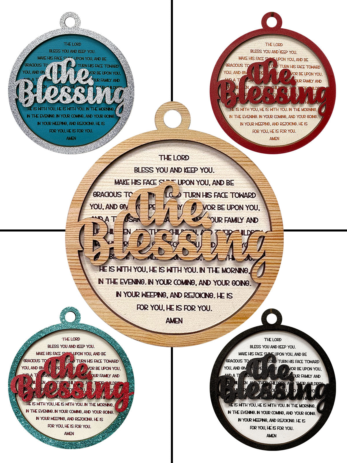 The Blessing - Two Layered Wood Ornament