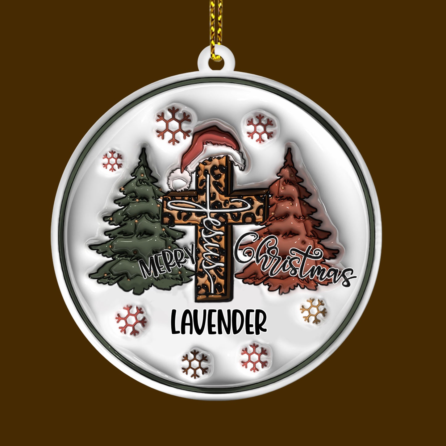 Inflated Jesus Merry Christmas - Personalized 1-Side Acrylic Ornament FCACOLEH1601M
