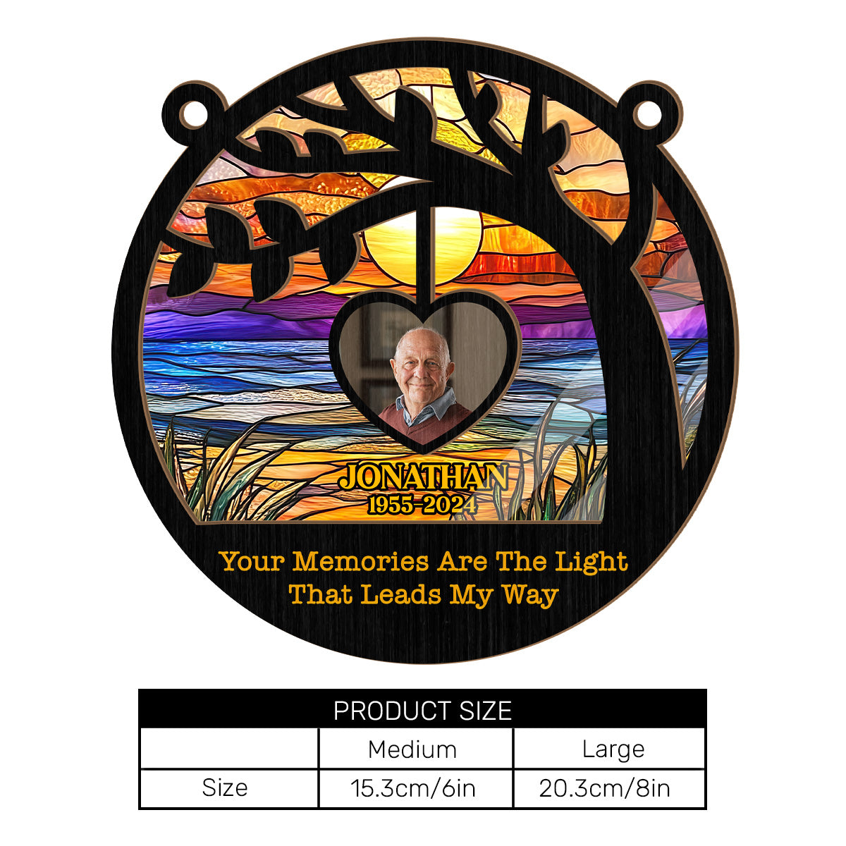 Your Memories Are The Light That Leads My Way - Personalized Window Hanging Suncatcher FCWHSCLETN1850L