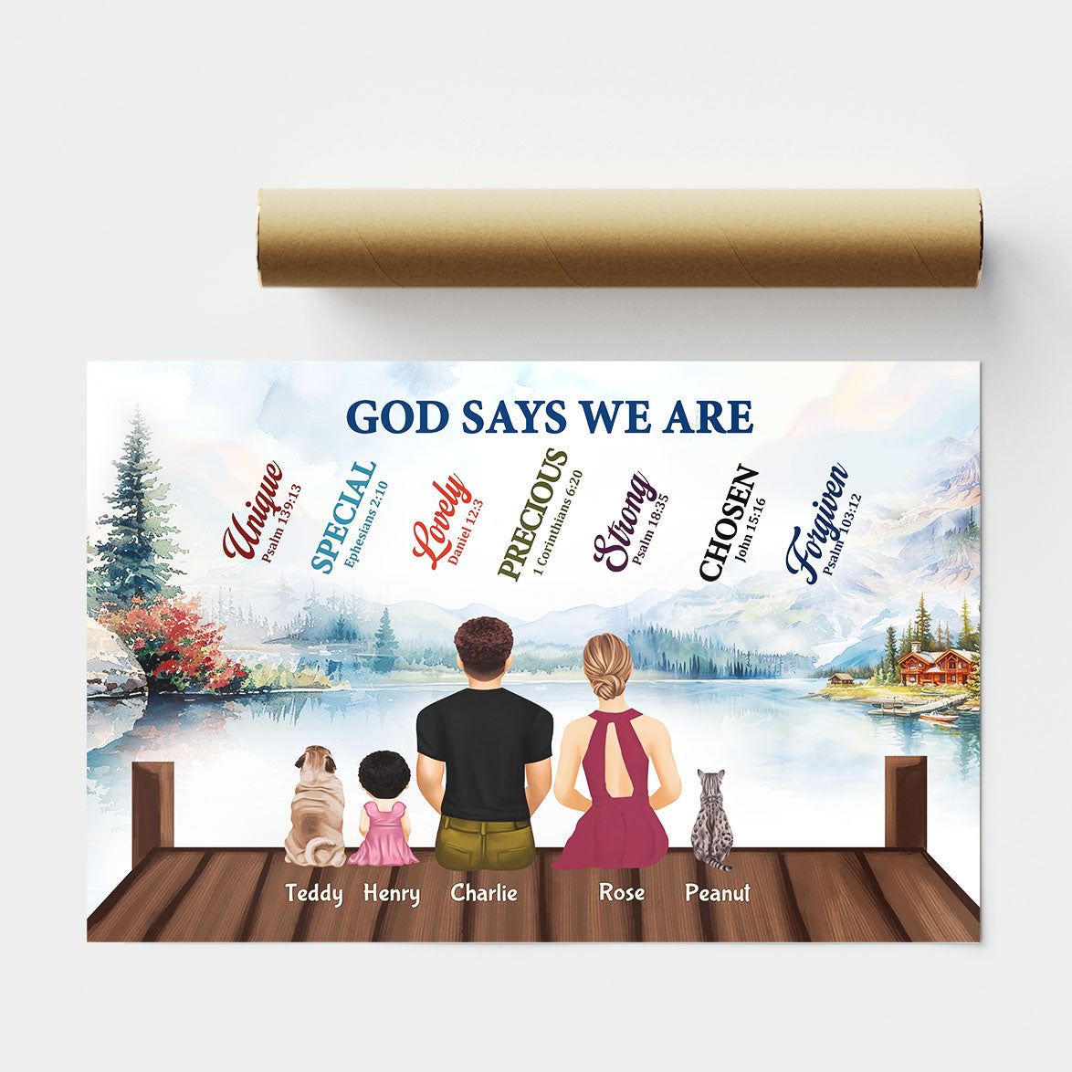 God Says We Are - Personalized Poster FCPTM1062