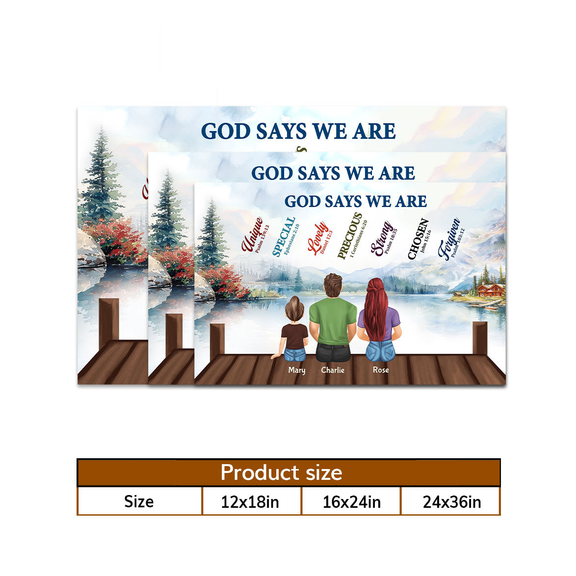 God Says We Are - Personalized Poster FCPTM1062