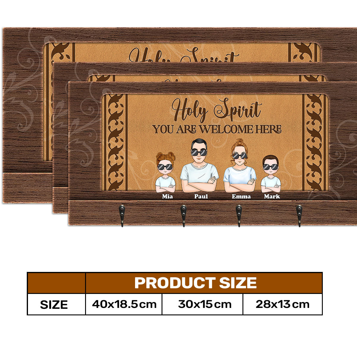 Holy Spirit You Are Welcome Here - Personalized Key Holder FCUWKHCSLET1625L