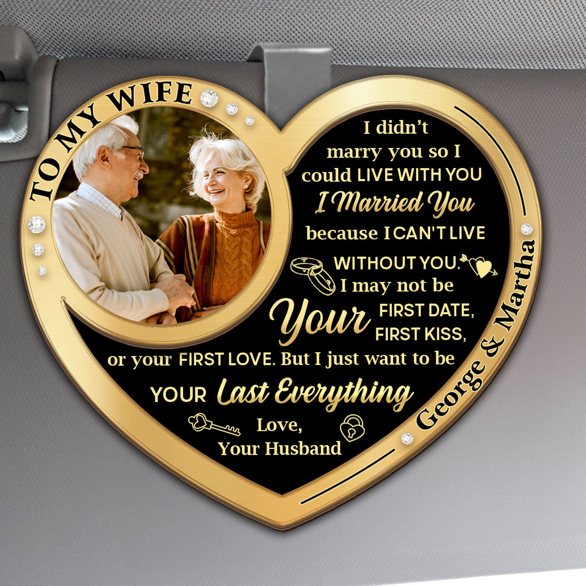 Unshakable Love - Personalized Car Visor Clip