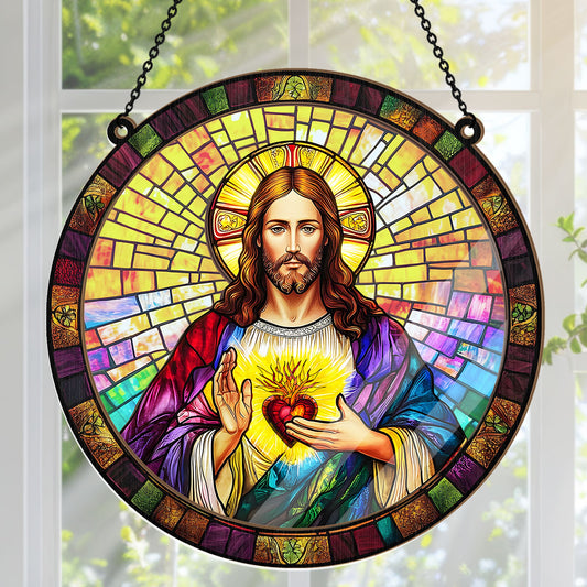 Sacred Heart Of Jesus -  Window Hanging Suncatcher