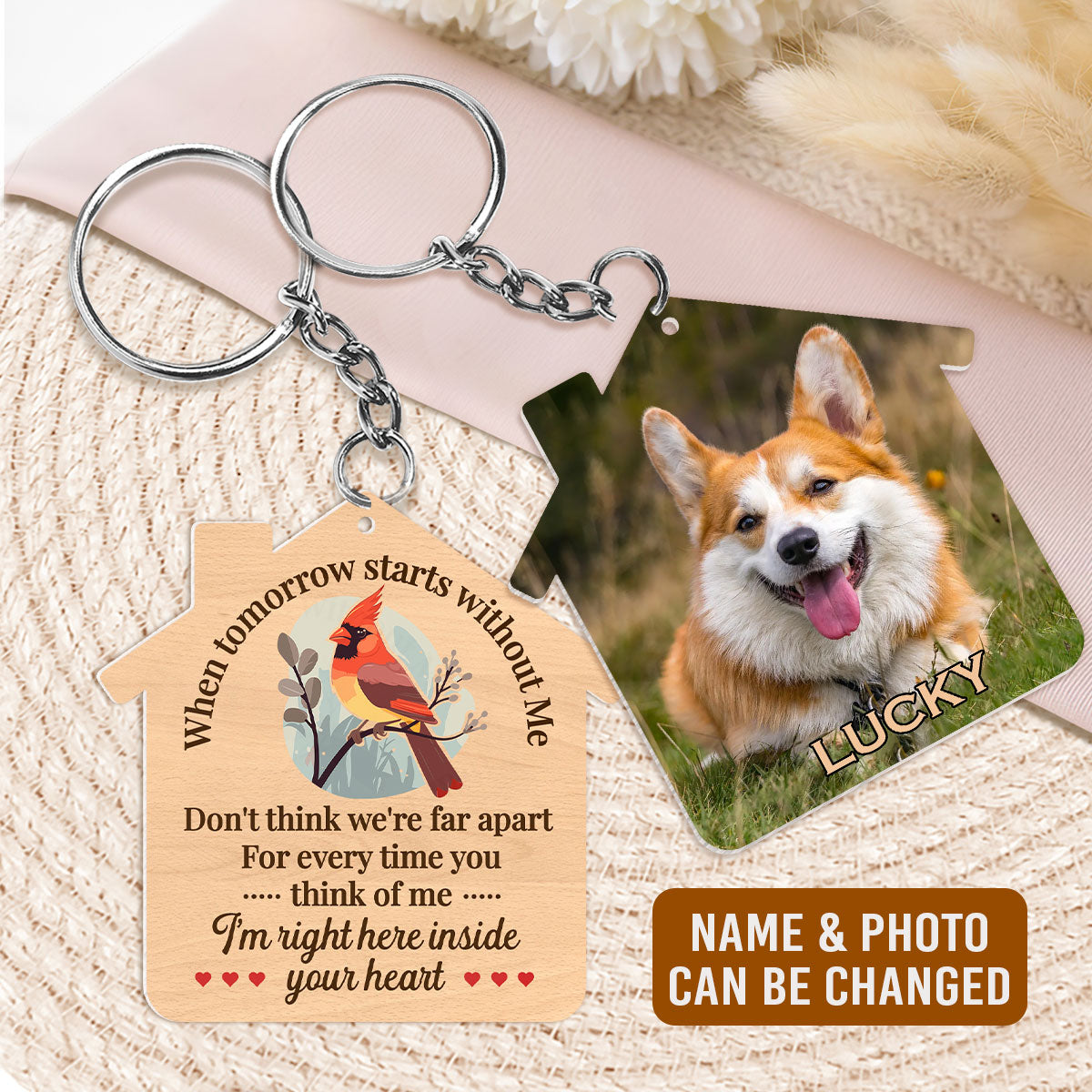 I'm Right Here Inside Your Heart - Personalized Acrylic Keychain FCKCH889