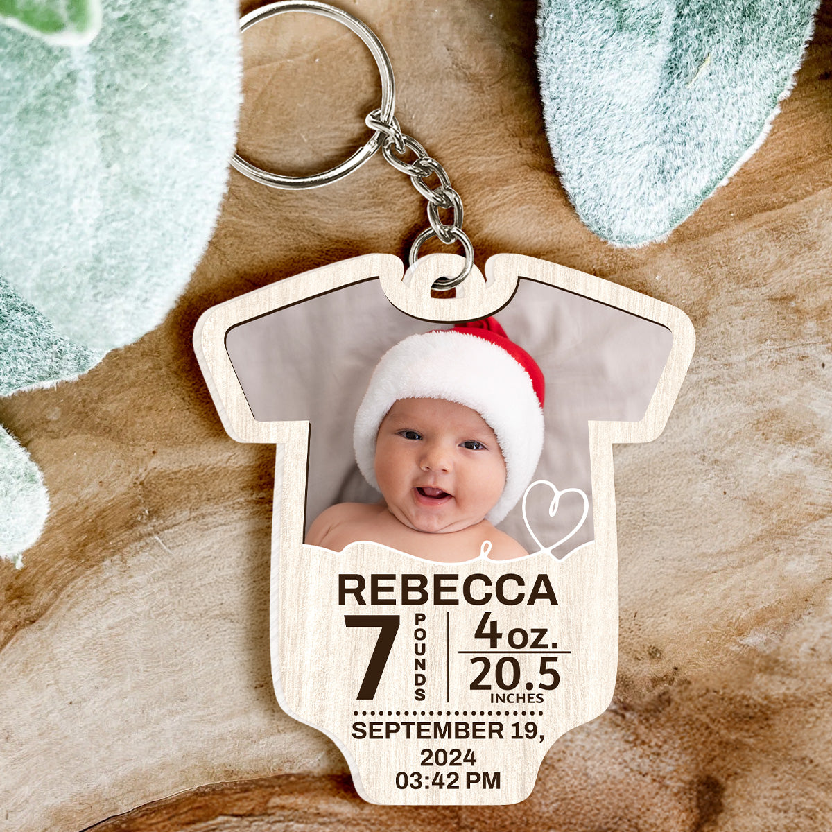 Cute Baby Bodysuit - Personalized Acrylic Keychain