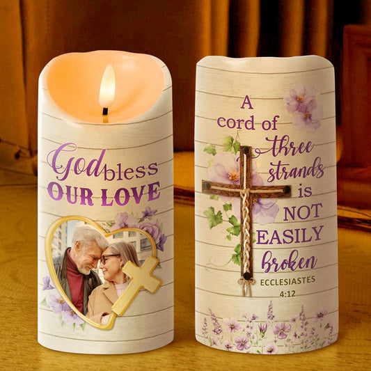 A Cord Of Three Strands - Personalized Flameless LED Candle