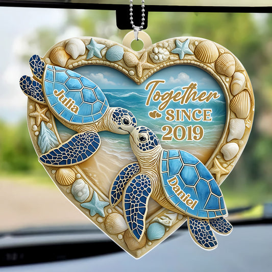 Sea Of Love - Personalized Car Acrylic Hanging Ornament