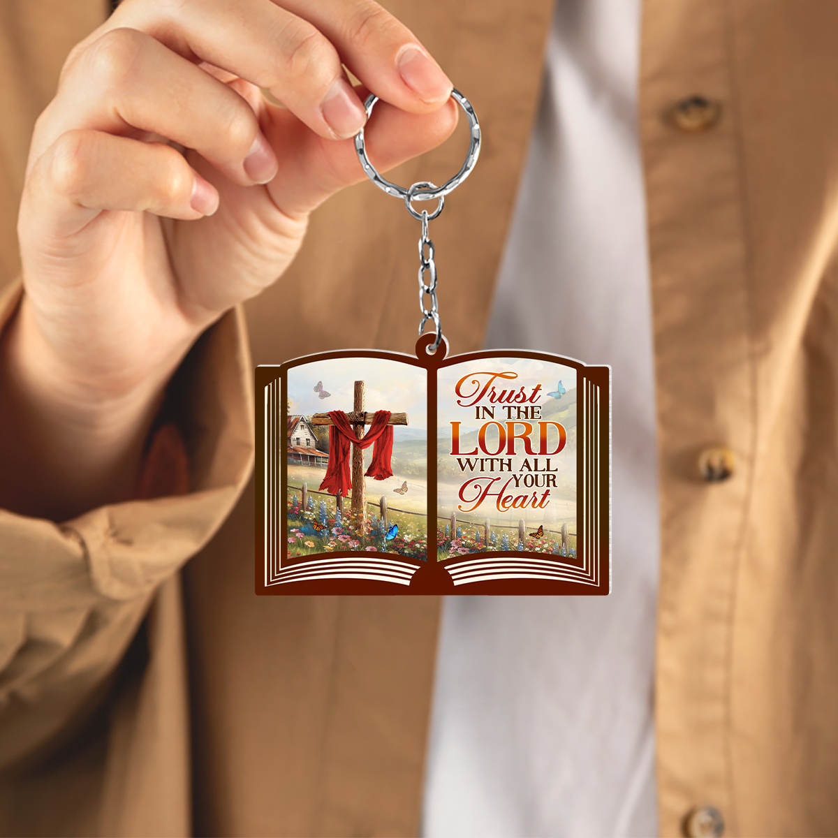 Trust In The Lord - Personalized Acrylic Keychain FCKCM1060