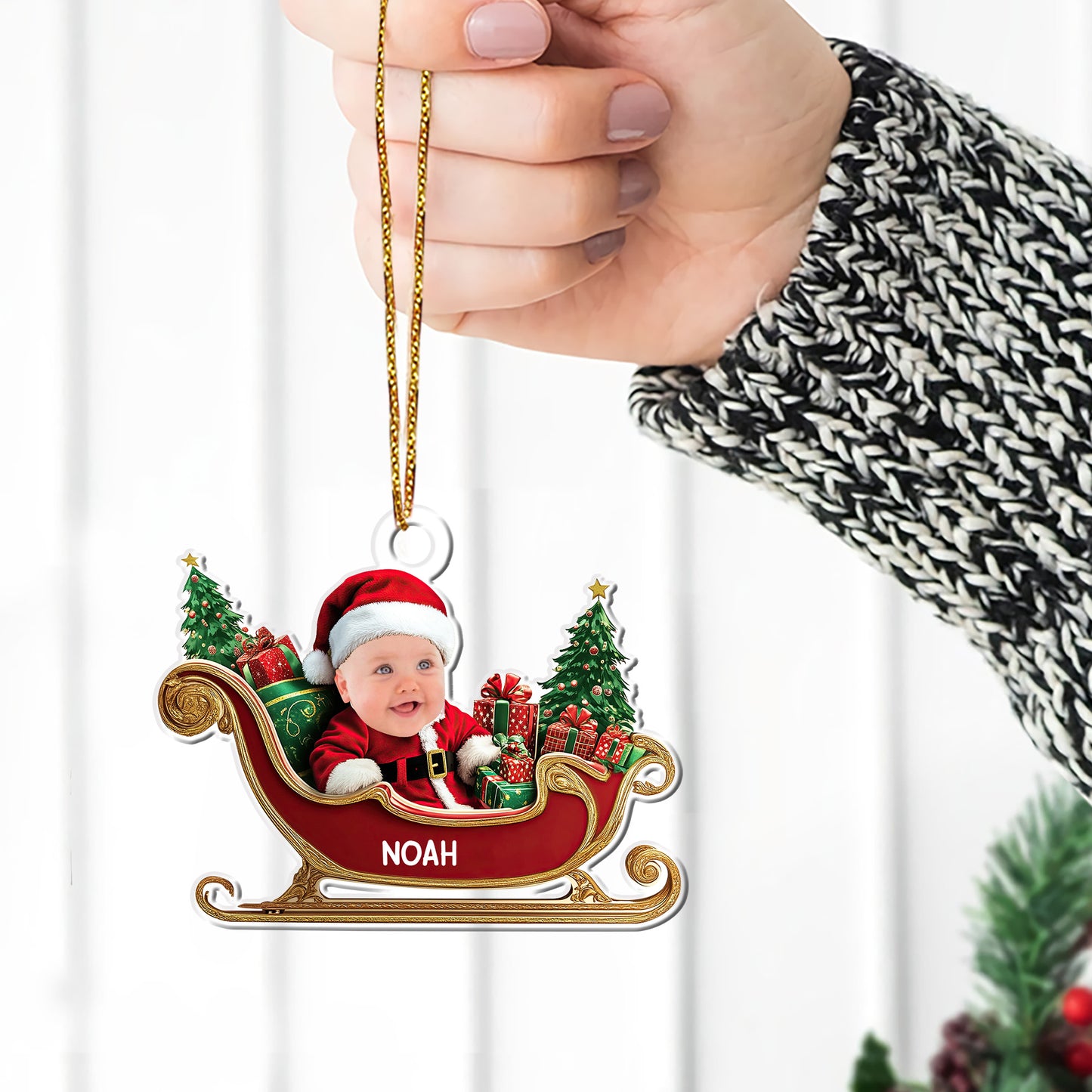 Cute Baby - Personalized 1-Side Acrylic Ornament FCACOLETN2254T