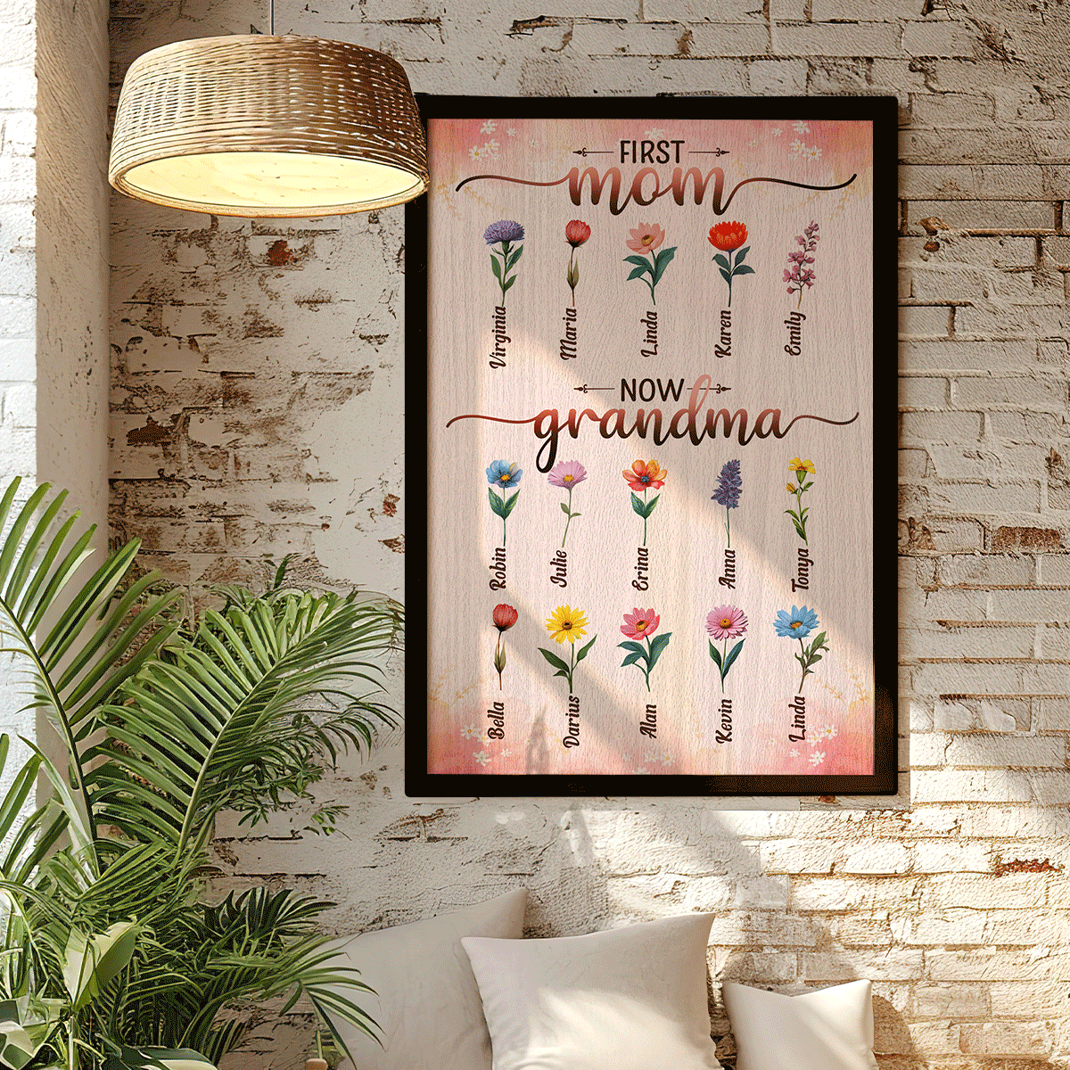 First Mom Now Grandma - Personalized Poster FCPTTM810D