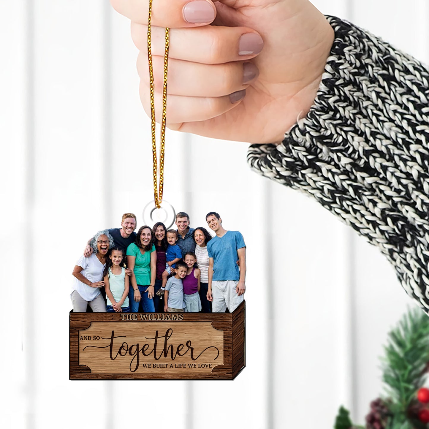 Photo Upload Family - Personalized 1-Side Acrylic Ornament FCACOLETN2314T