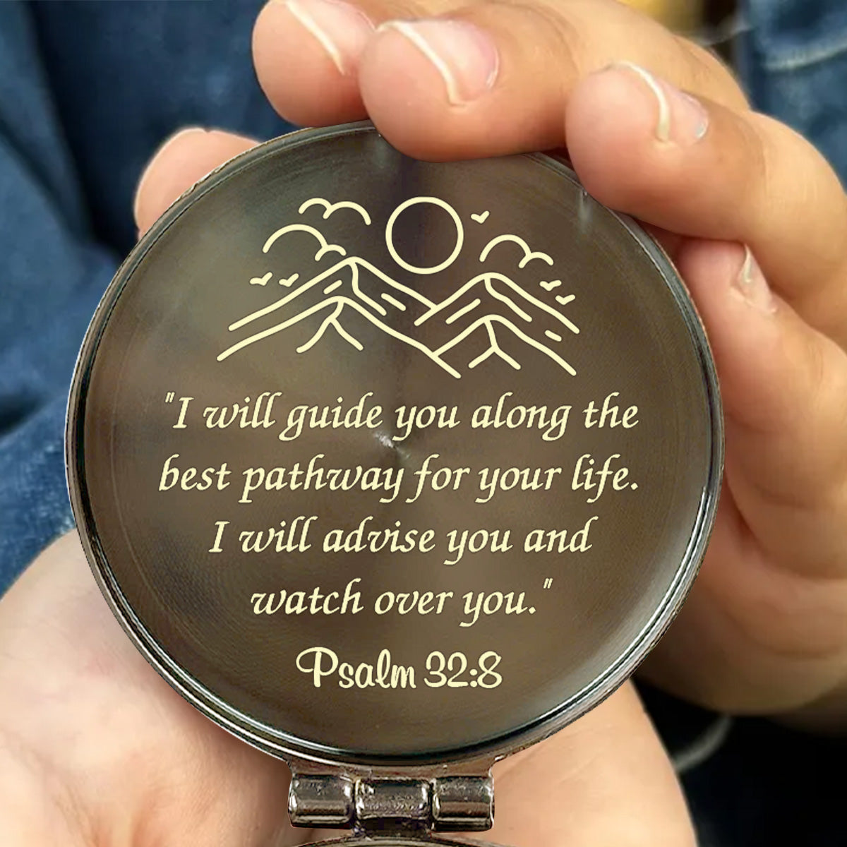 Let Your Faith And This Compass Guide You - Personalized Compass