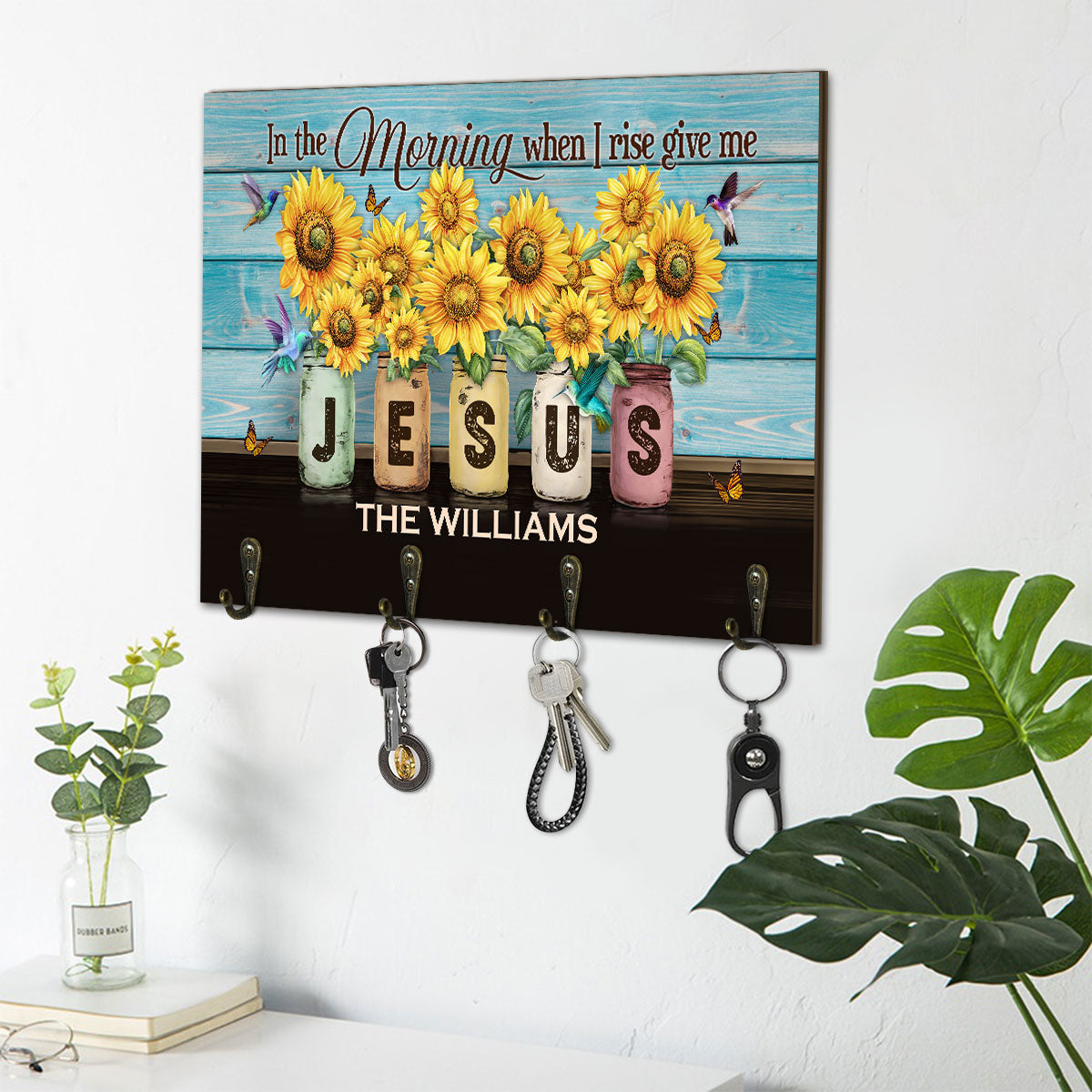In The Morning When I Raise Give Me Jesus - Personalized Key Holder FCUWKHCSLEH1780TA