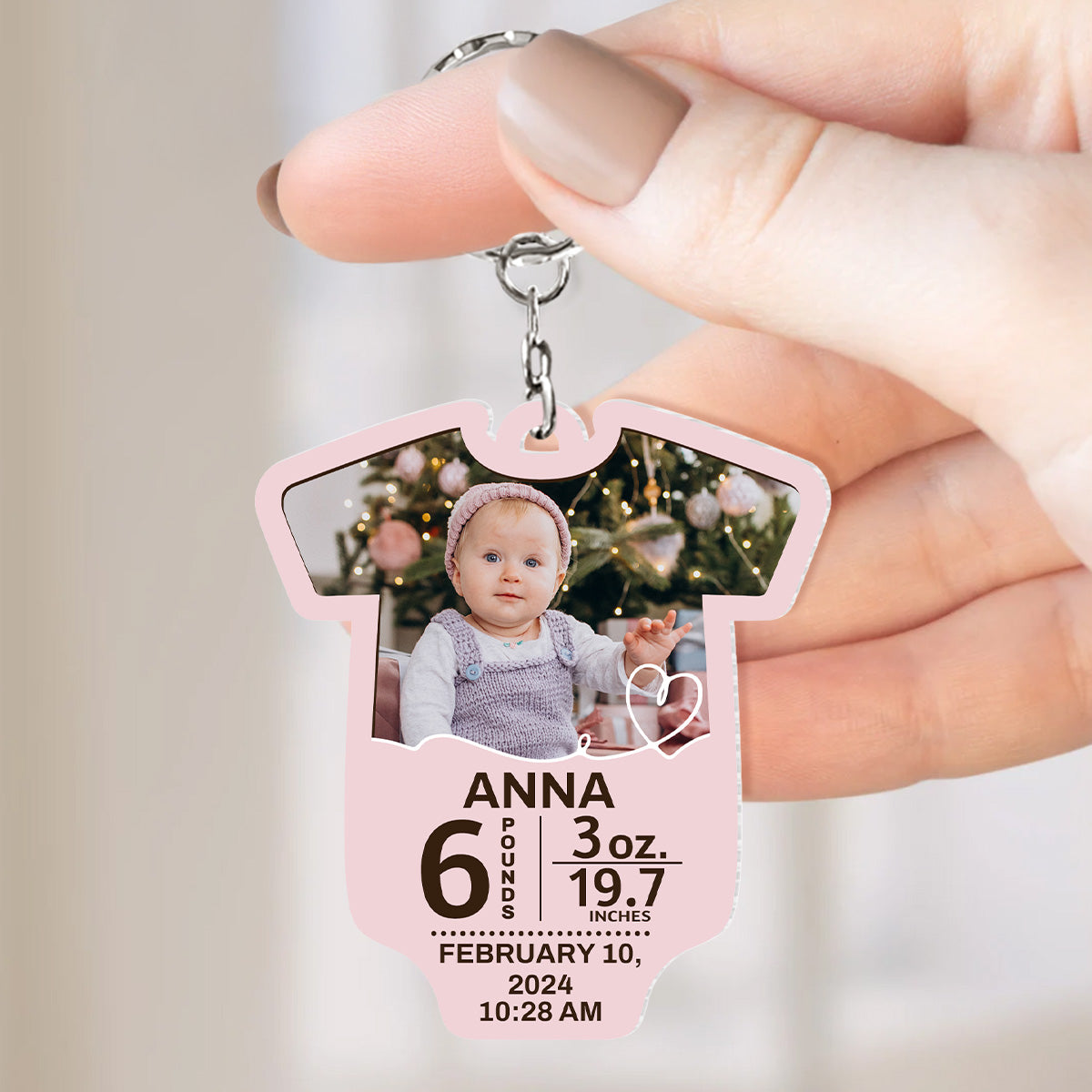 Cute Baby Bodysuit - Personalized Acrylic Keychain