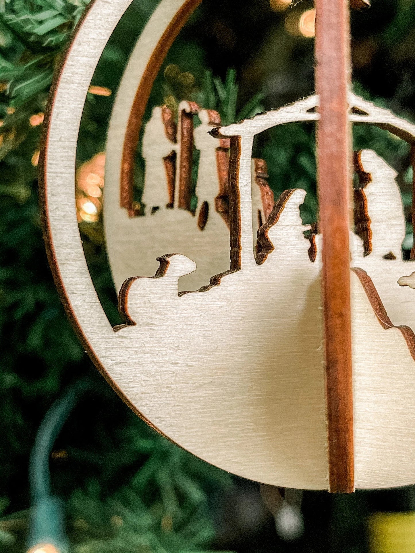 Assemble Nativity Scene Wood Ornament