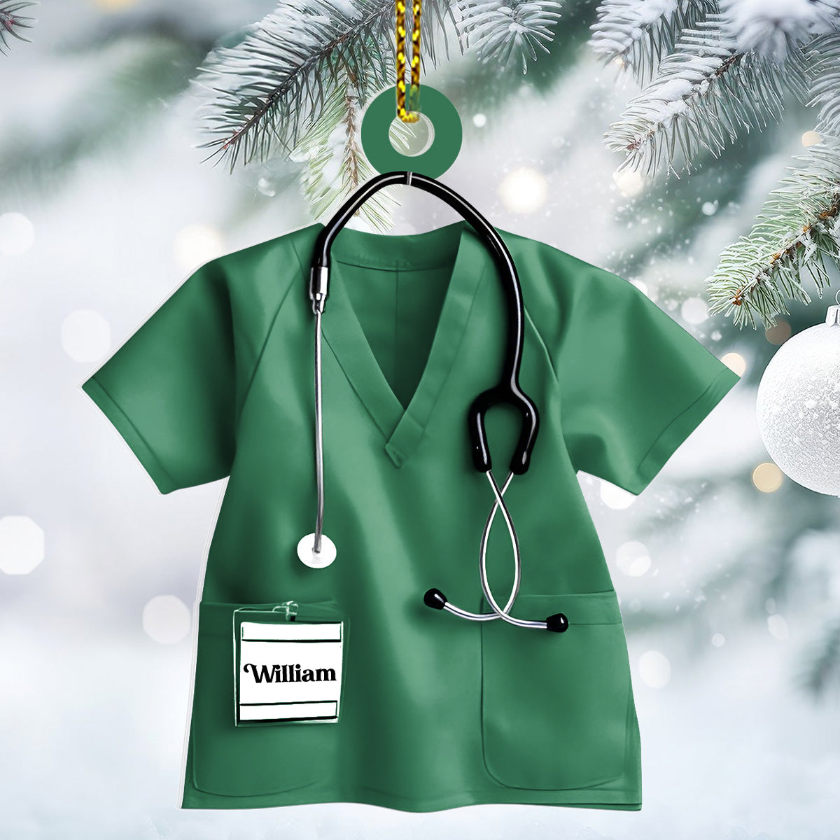 Nurse Christmas 2024 - Personalized 1-Side Acrylic Ornament FCACOLETN2487D