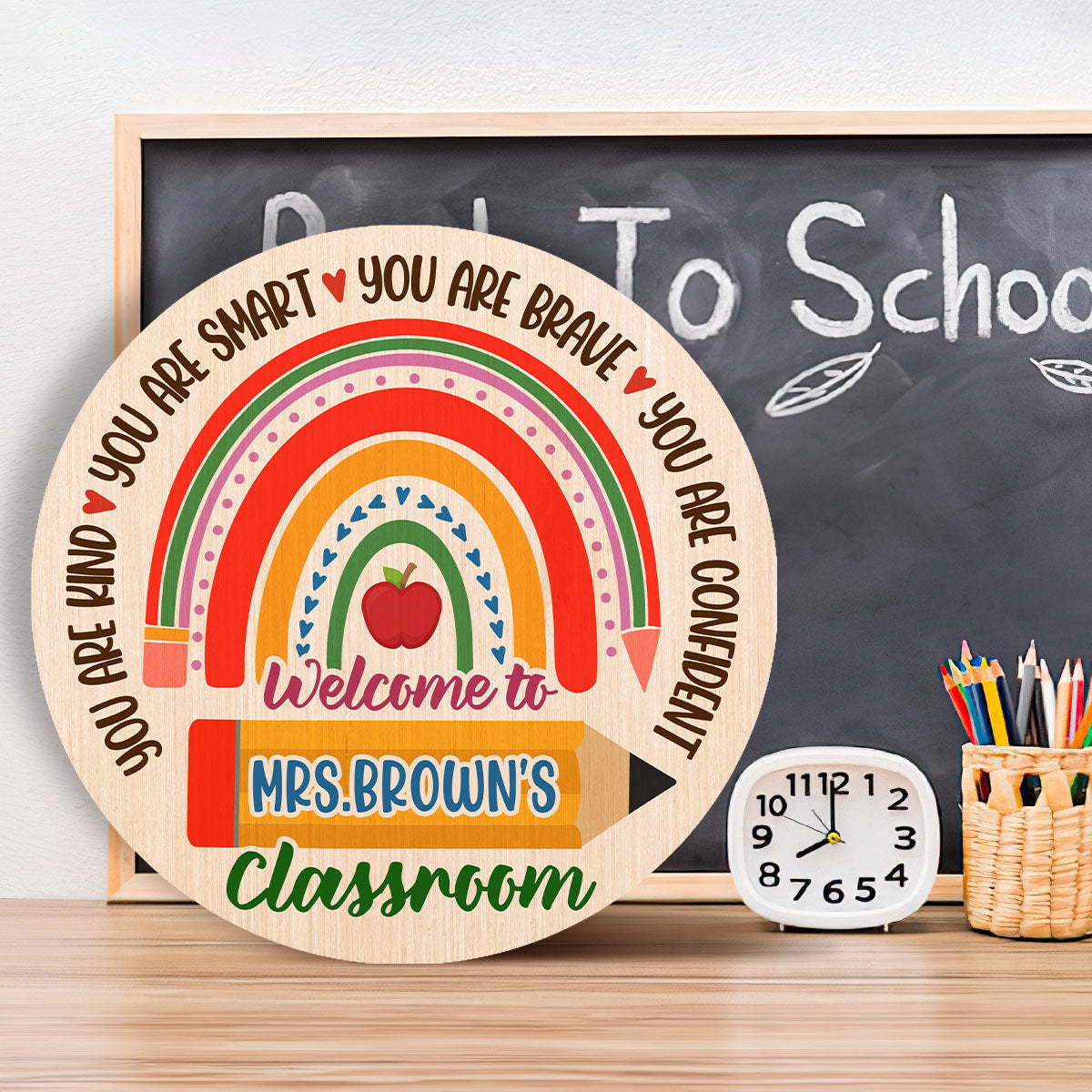 You Are Kind, Smart, Brave And Confident - Personalized Wooden Sign FCDSH885