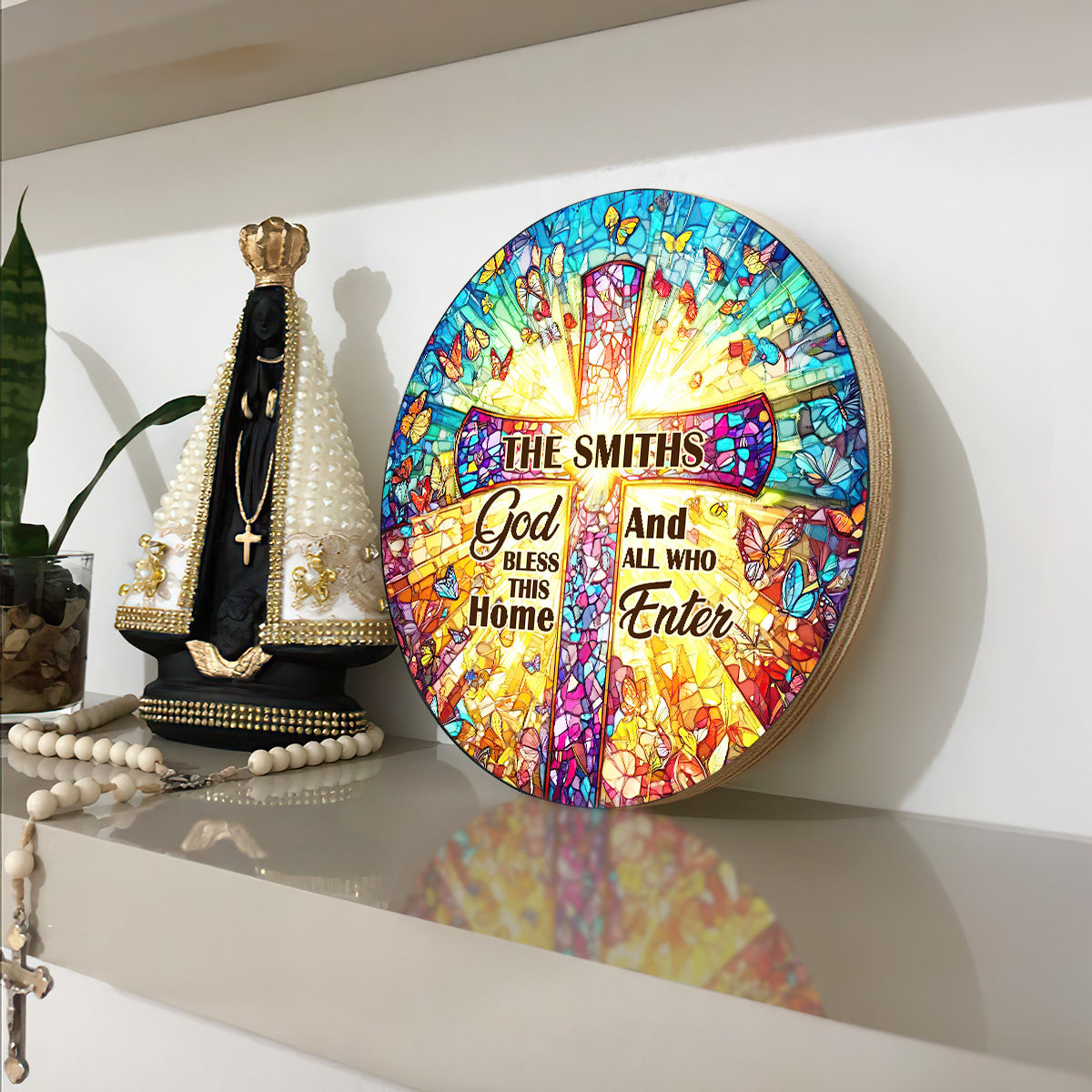 God Bless This Home - Personalized Wooden Sign