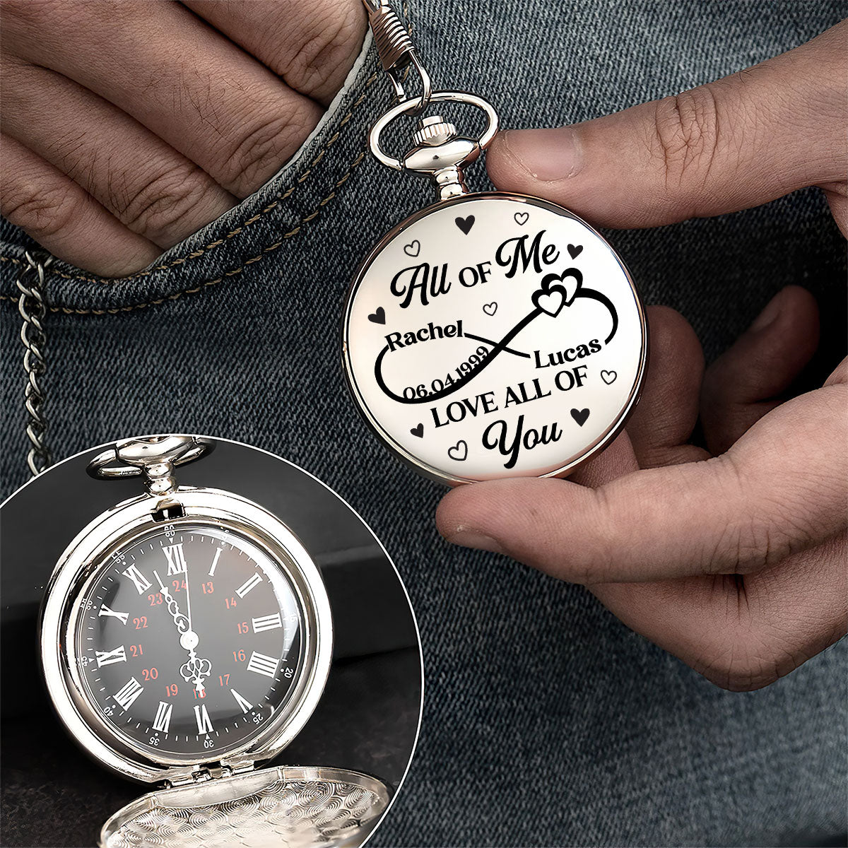 God Knew My Heart Needed You - Personalized Pocket Watch