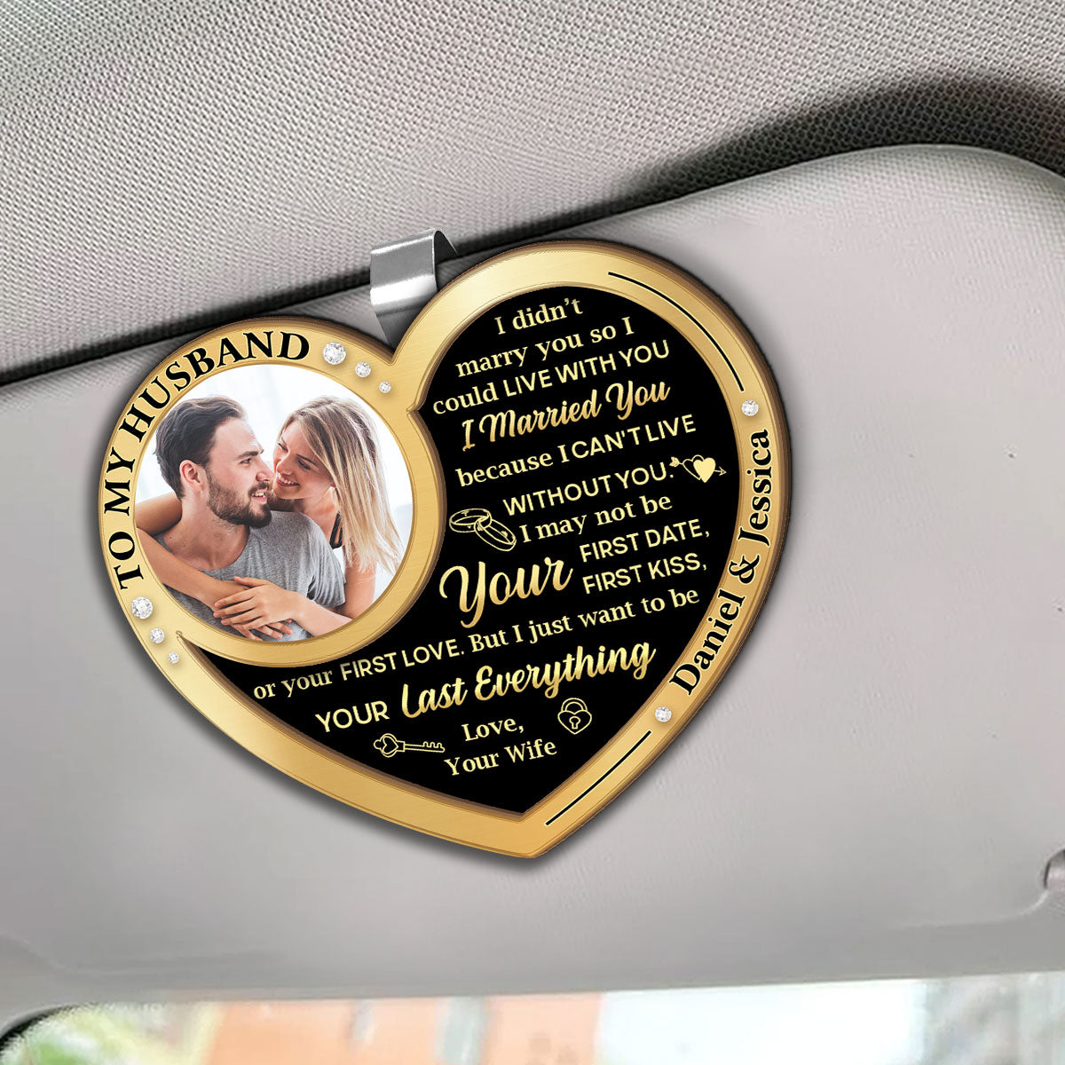 Unshakable Love - Personalized Car Visor Clip