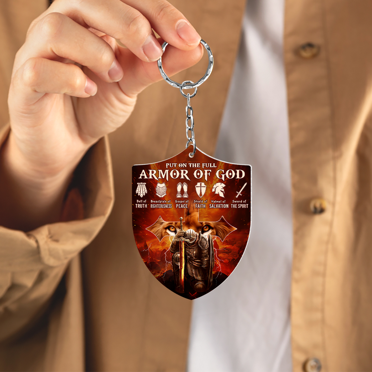 Armor Of God - Personalized Acrylic Keychain FCKCM1059