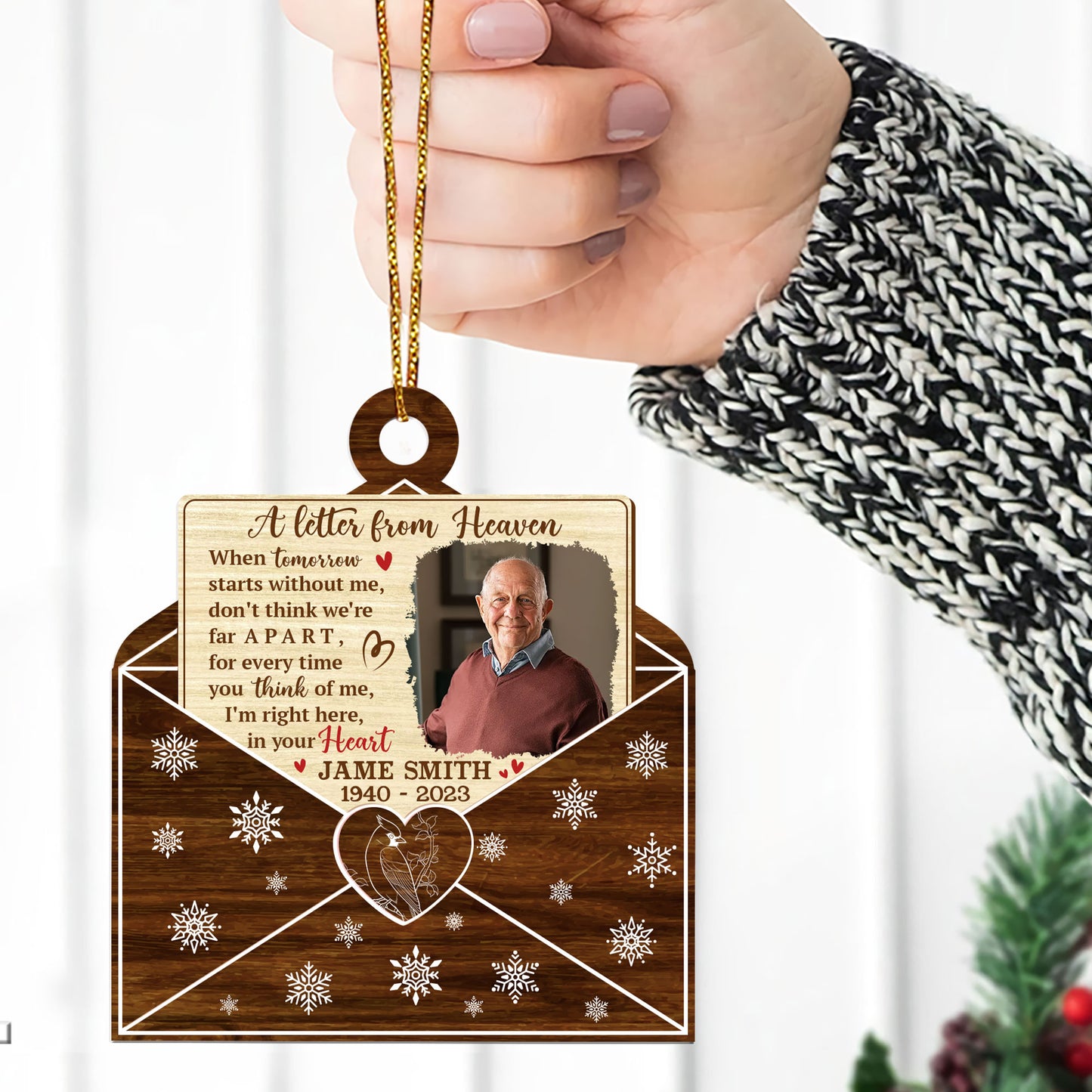 A Letter From Heaven Personalized Memorial - Personalized 1-Side Acrylic Ornament FCACOLEHA1842L
