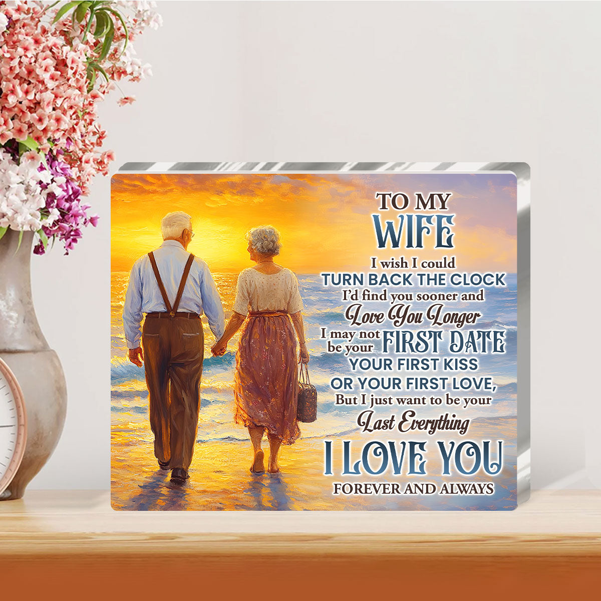 If I Could Turn Back Time - Personalized Custom Shaped Squared Acrylic Plaque