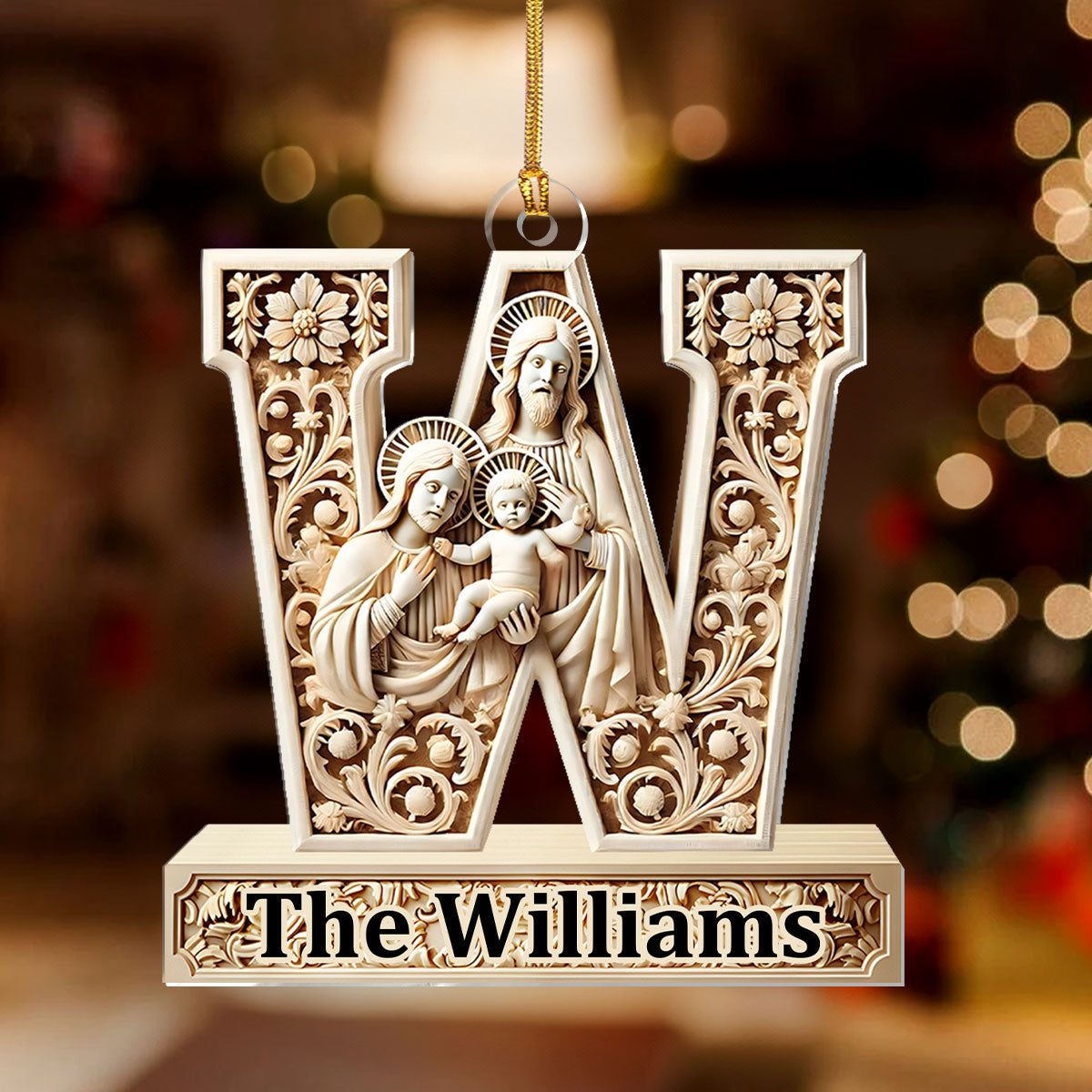 Nativity Family - Personalized 1-Layer Acrylic Ornament