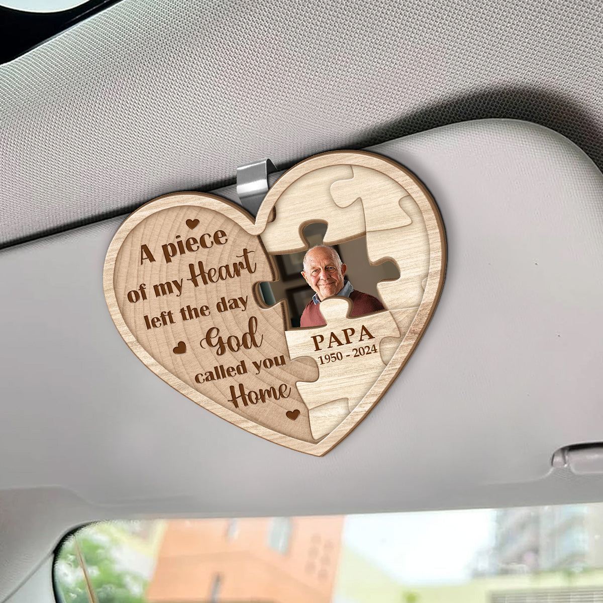 A Piece of My Heart - Personalized Car Visor Clip FCCVCLEHA2035TA