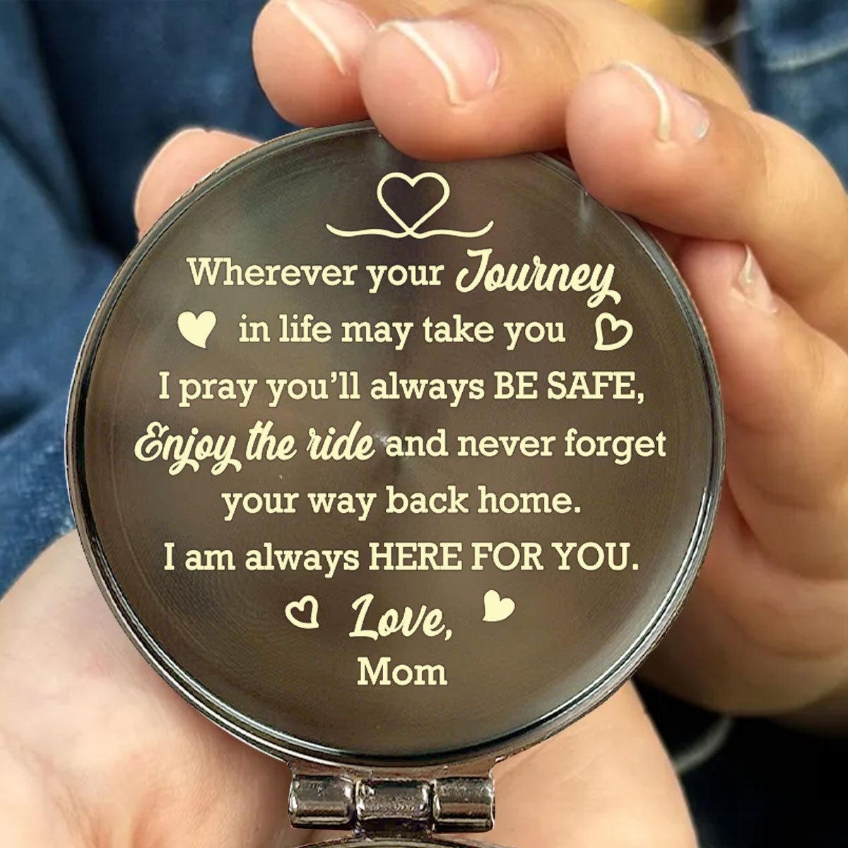 Never Forget Your Way Back Home - Personalized Compass