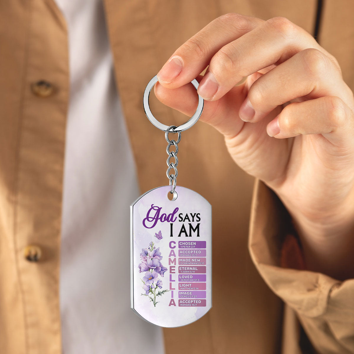 I Can Do All Things Through Christ - Personalized Stainless Steel Keychain