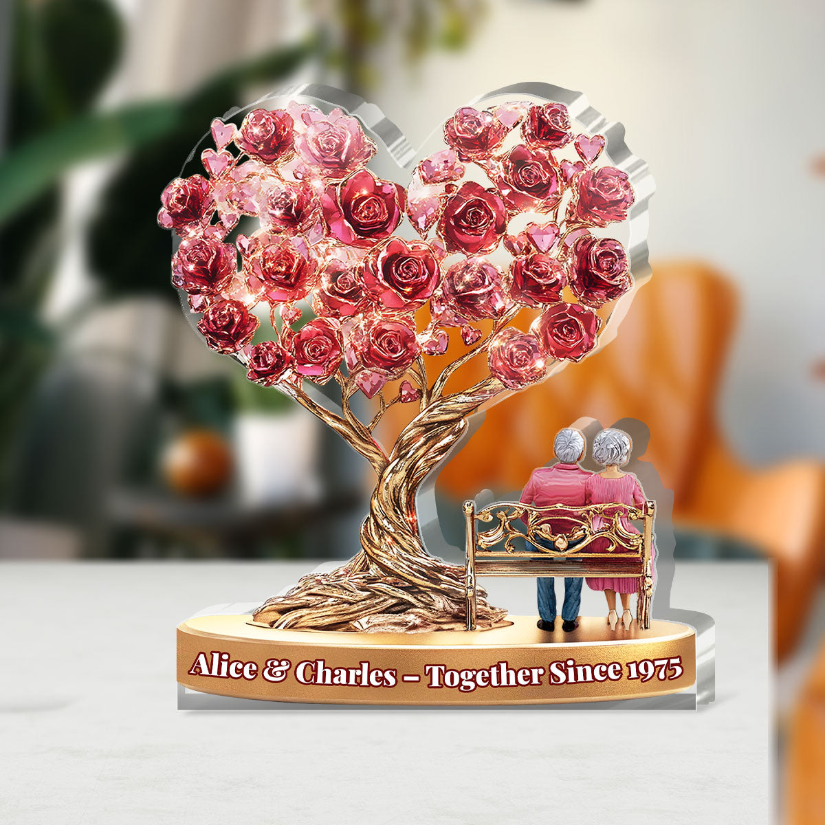 Together We Grow - Personalized Custom Shaped Squared Acrylic Plaque