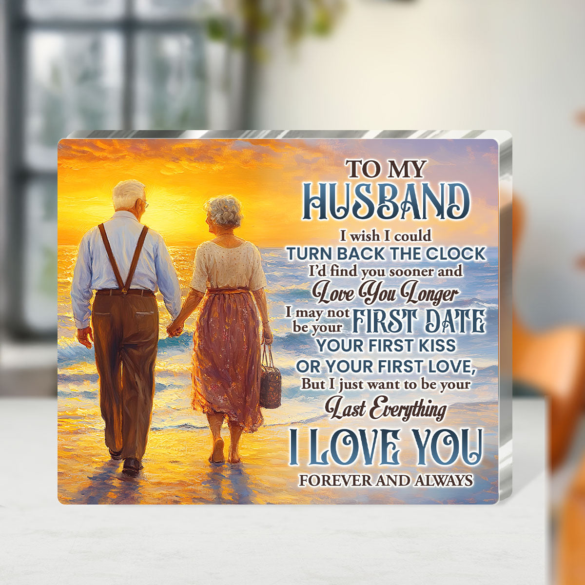 If I Could Turn Back Time - Personalized Custom Shaped Squared Acrylic Plaque