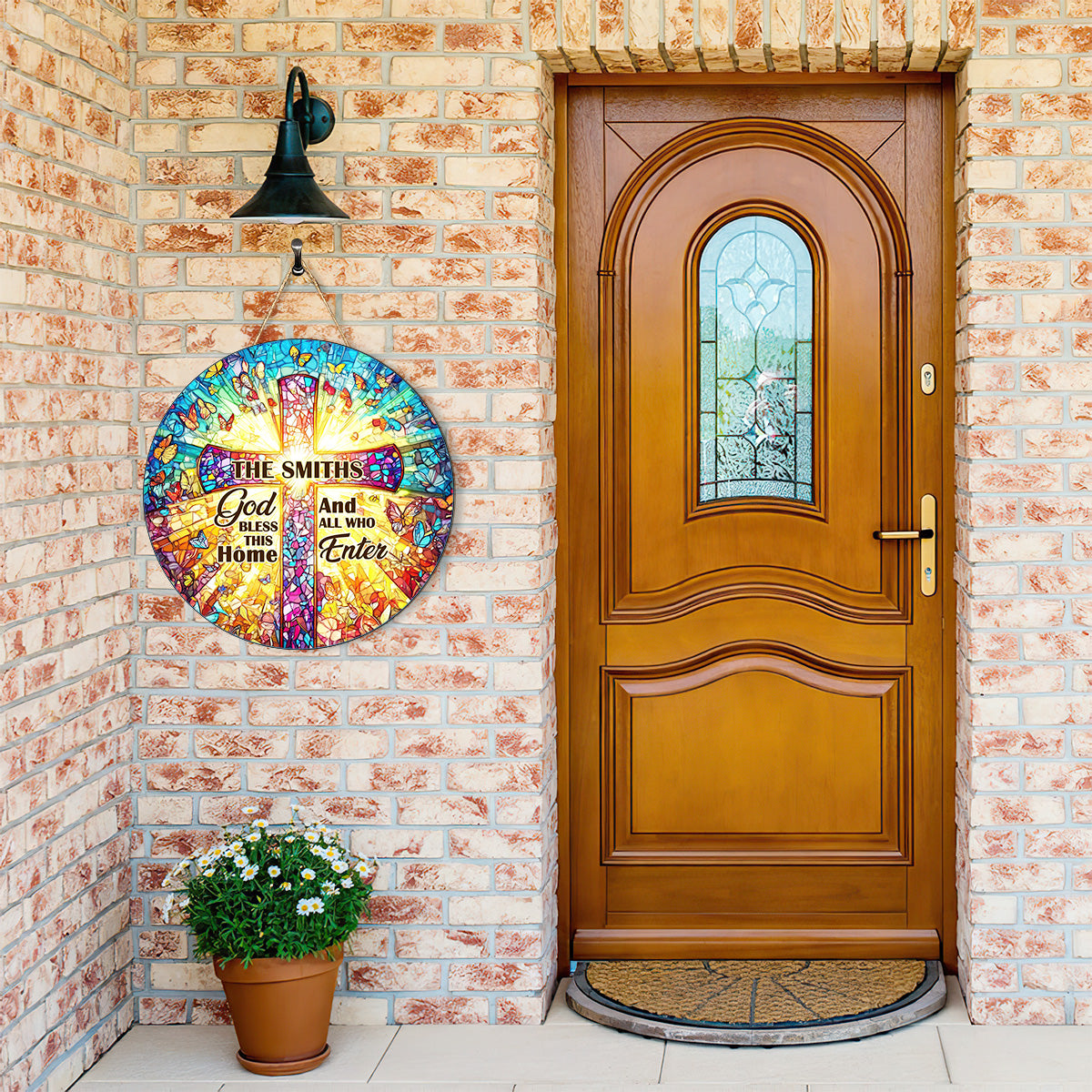 God Bless This Home - Personalized Wooden Sign