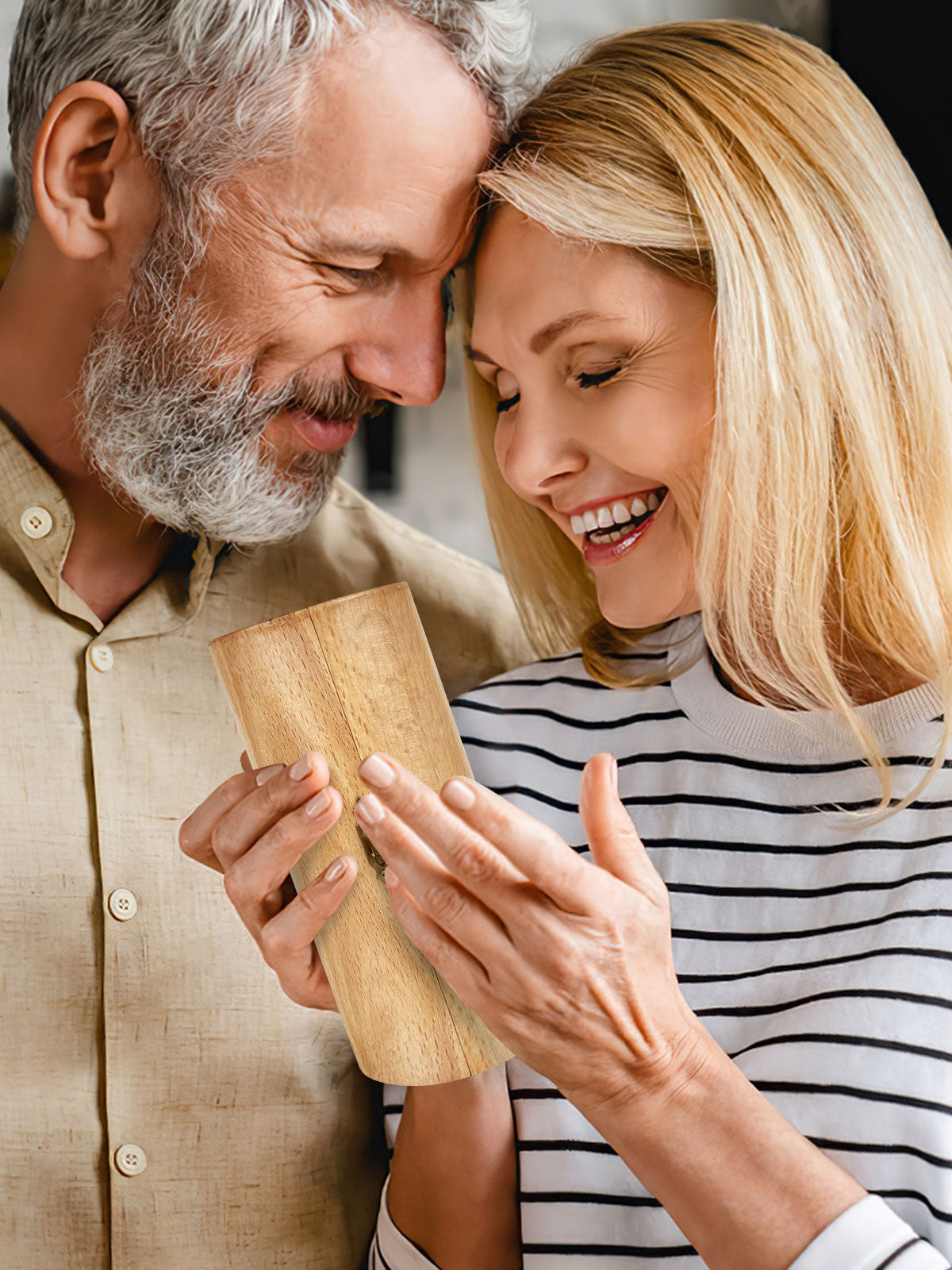 Mom You Helped Me To Be - Personalized Wooden Cylinder Sculpture