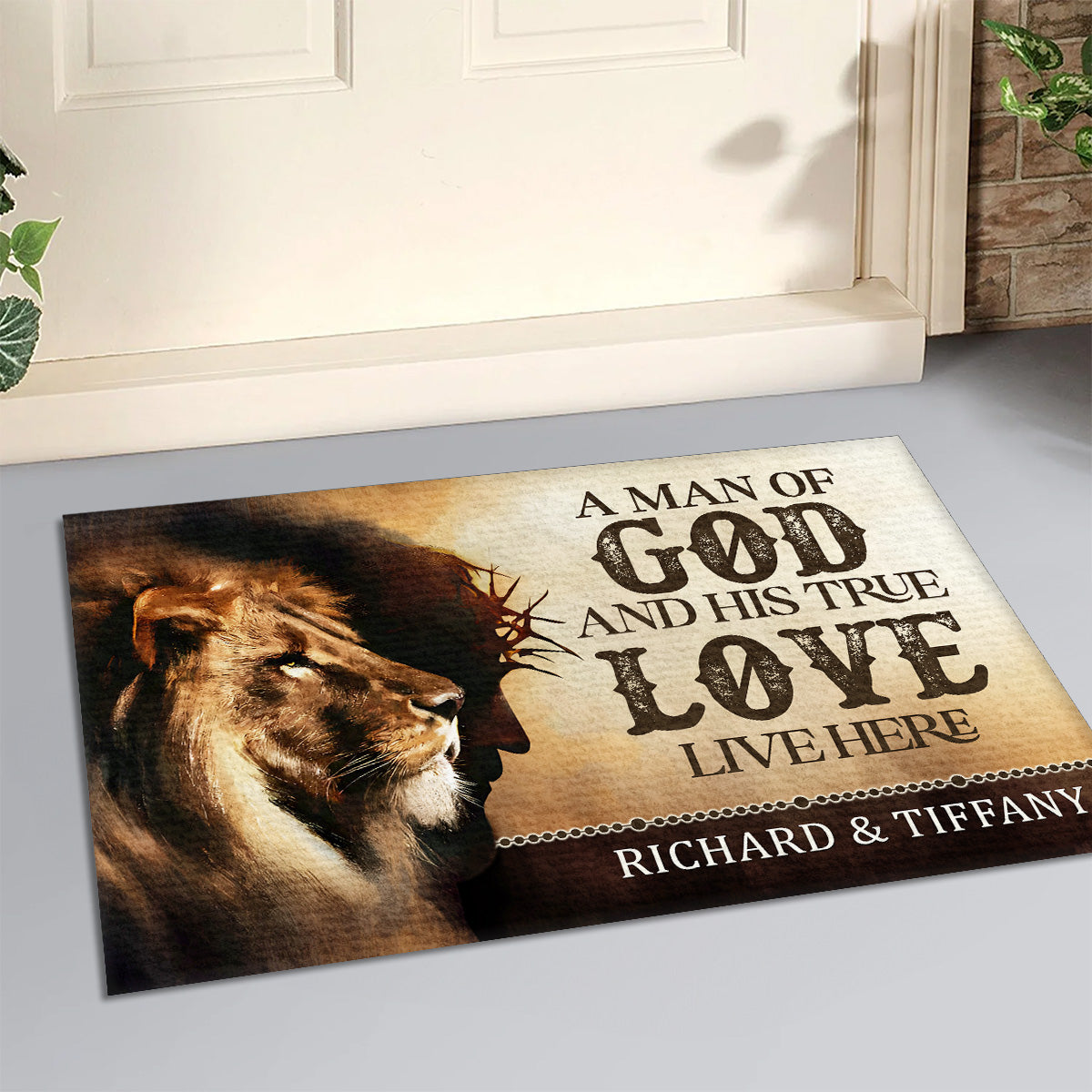 Man Of God - Personalized Doormat