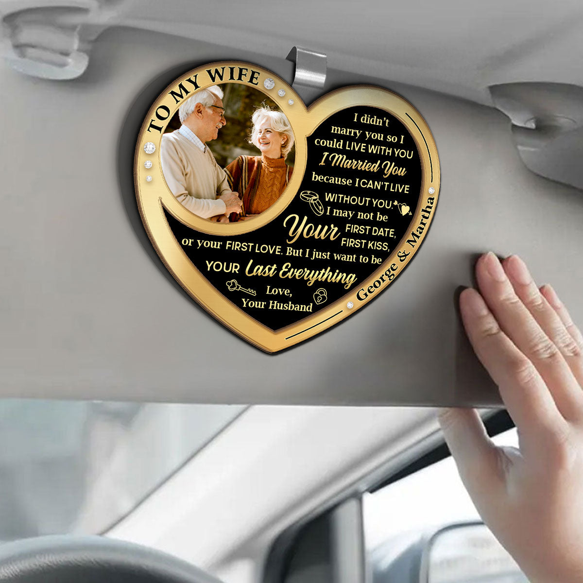 Unshakable Love - Personalized Car Visor Clip