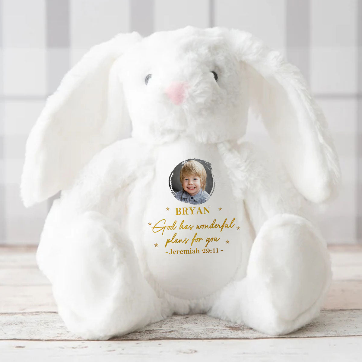 God's Promises For Kids - Personalized Stuffed Bunny