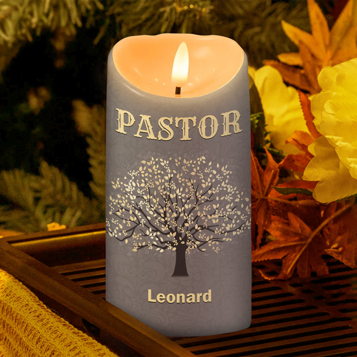 Pastor Appreciation - Personalized Flameless LED Candle