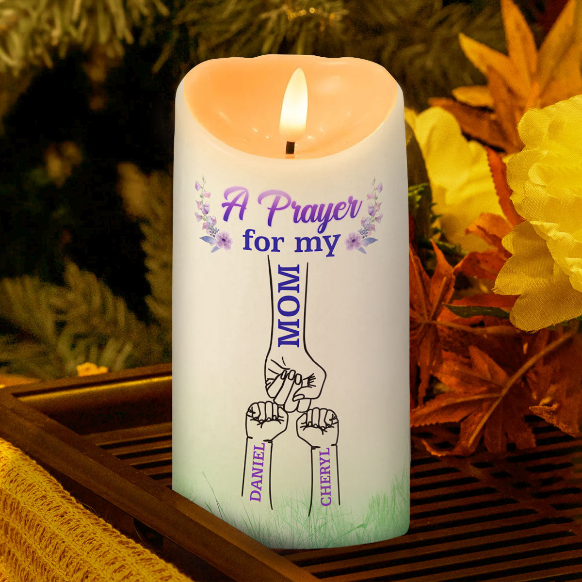 A Prayer For My Mom/Grandma/Aunt - Personalized Flameless LED Candle