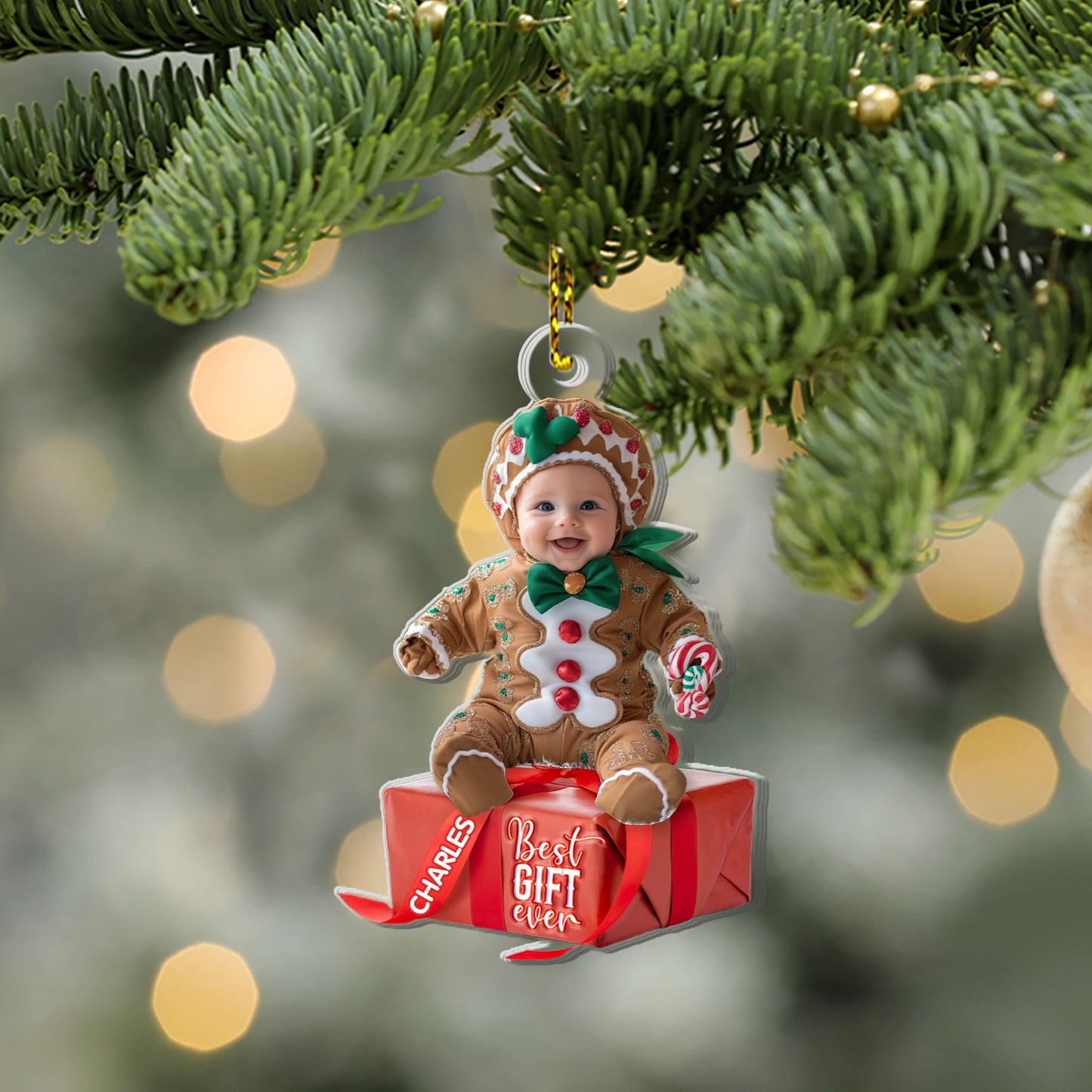 Best Gift Ever Cute Baby First Christmas - Personalized 1-Side Acrylic Ornament FCACOLEHA2268TA