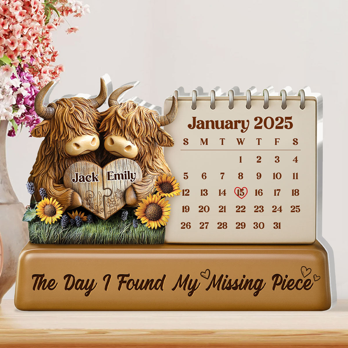Highland Hearts - Personalized Custom Shaped Squared Acrylic Plaque