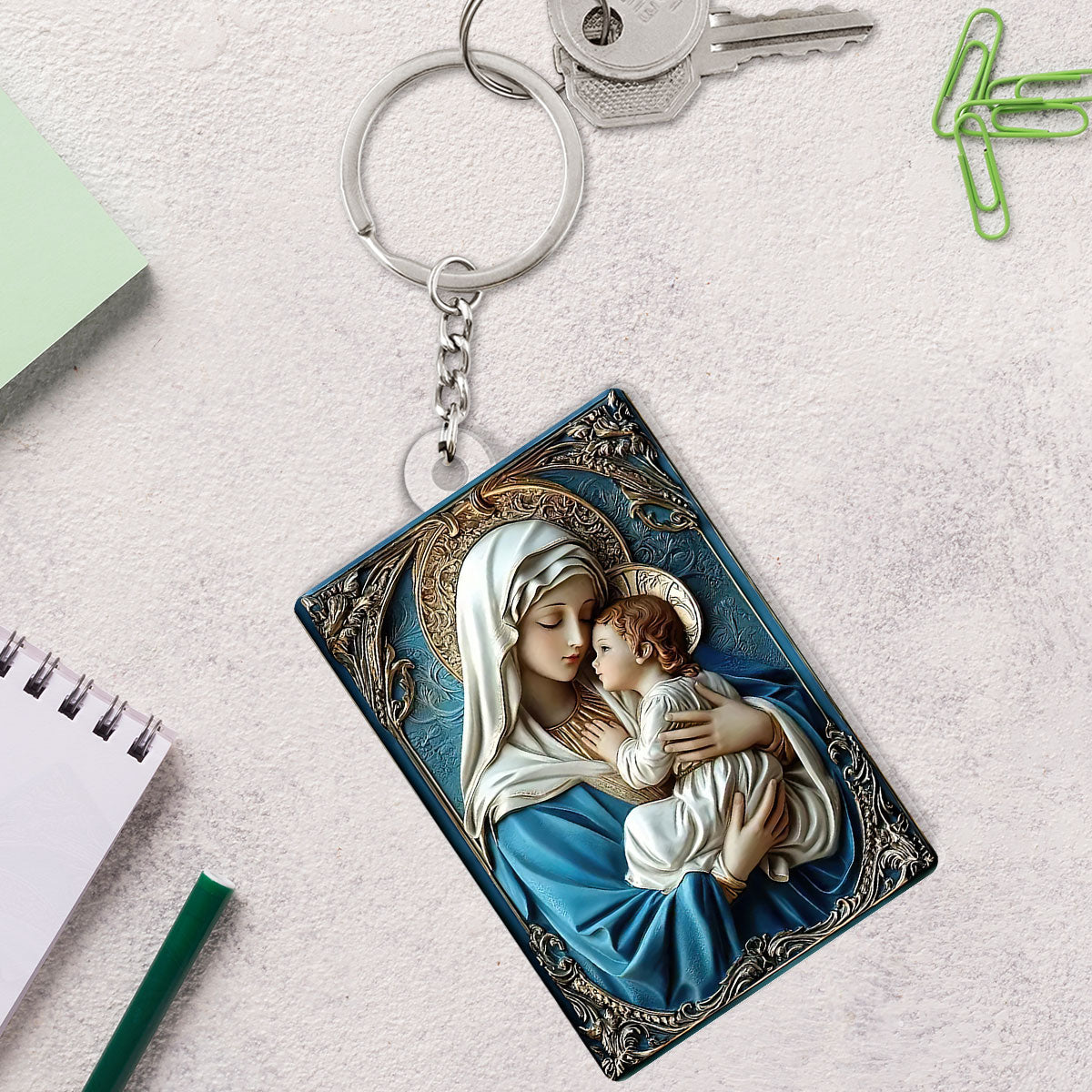 Mary And Jesus - Acrylic Keychain