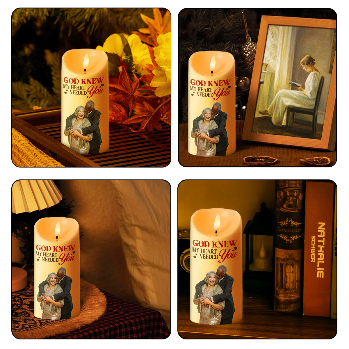 God Knew My Heart Needed You - Personalized Flameless LED Candle